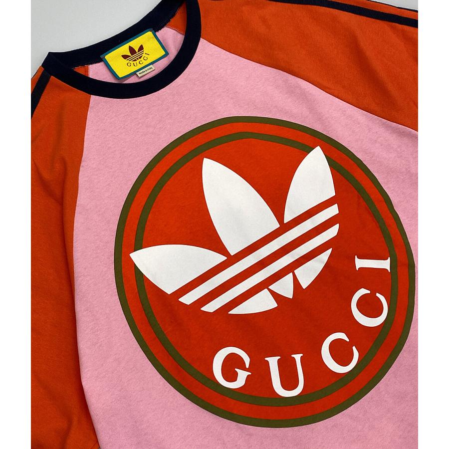 美品 グッチ アディダス 半袖Tシャツ ピンク メンズ SIZE S 美品 グッチ アディダス 半袖Tシャツ ピンク メンズ SIZE S