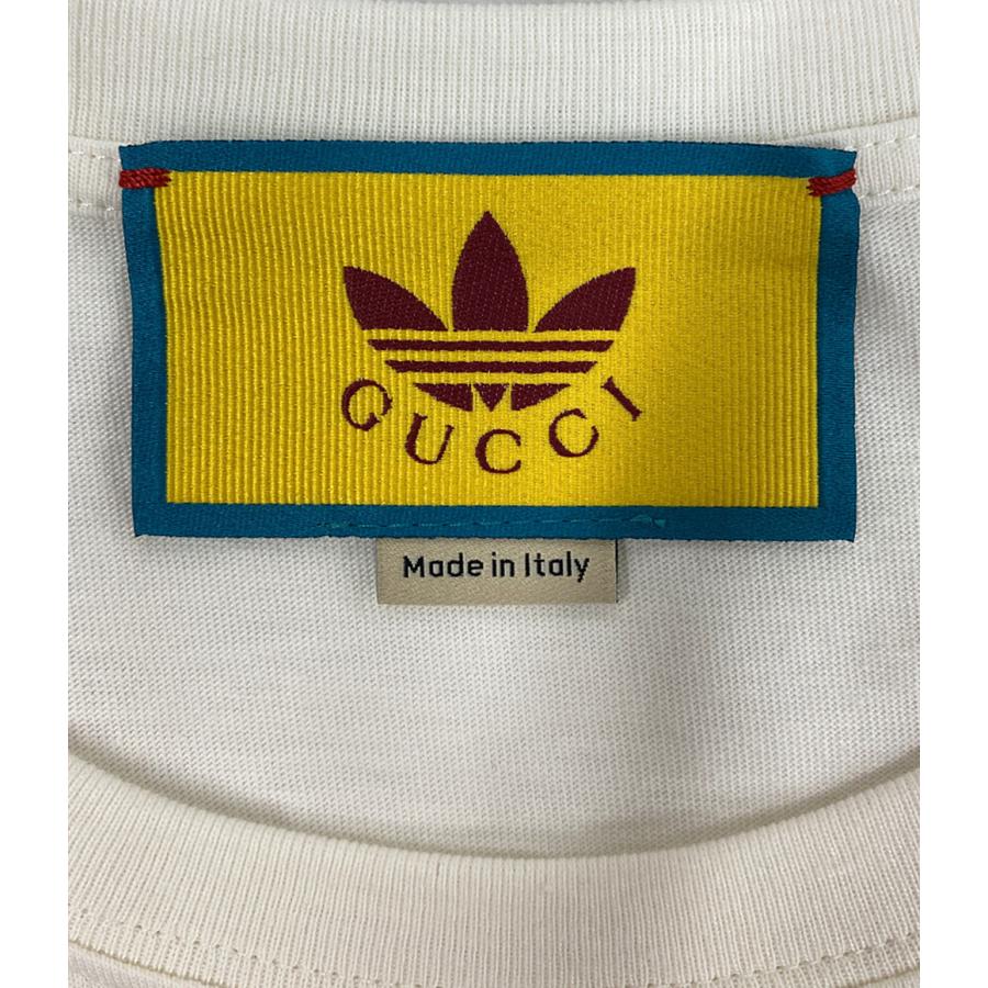 美品 グッチ アディダス 半袖Tシャツ オフホワイト メンズ SIZE 美品 グッチ アディダス 半袖Tシャツ オフホワイト メンズ SIZE