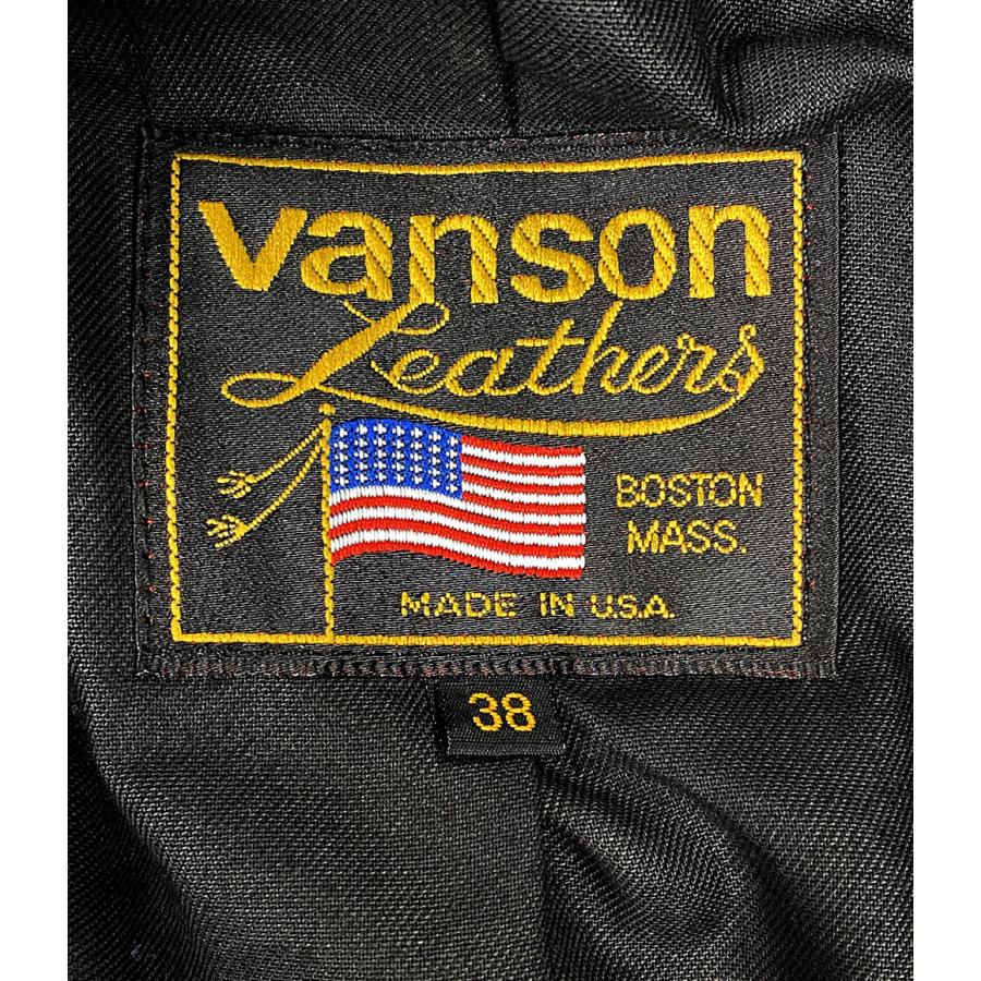 バンソン ライダースジャケット ボアカラー メンズ SIZE 38 VANSON