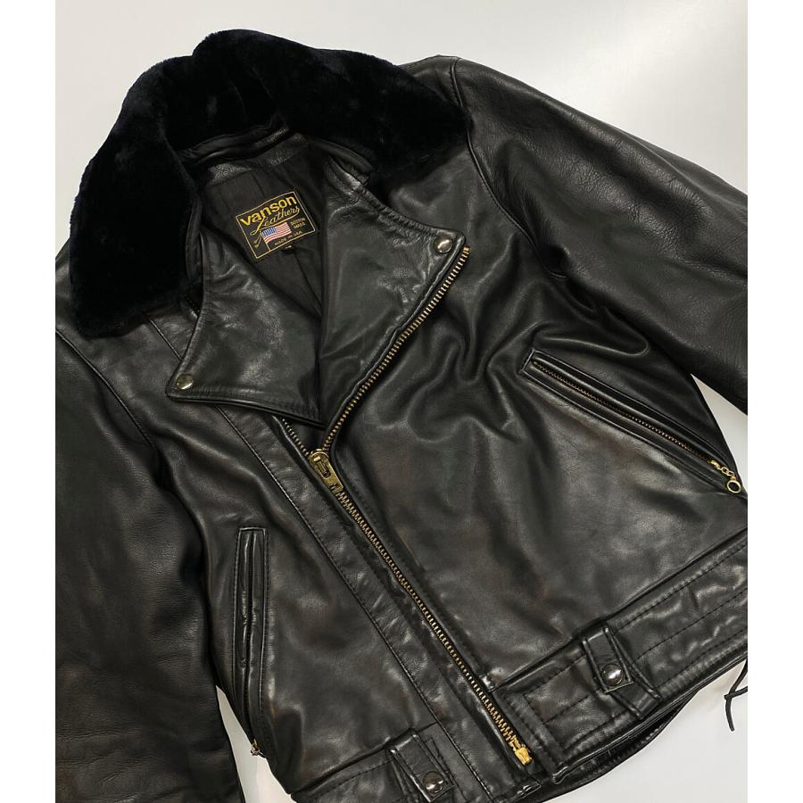 バンソン ライダースジャケット ボアカラー メンズ SIZE 38 VANSON