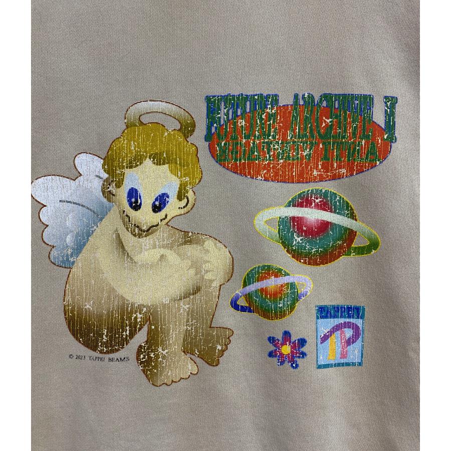 タッペイ フューチャーアーカイブ DAMEGE FLOCKY PRINT CREWNECK SWEAT 