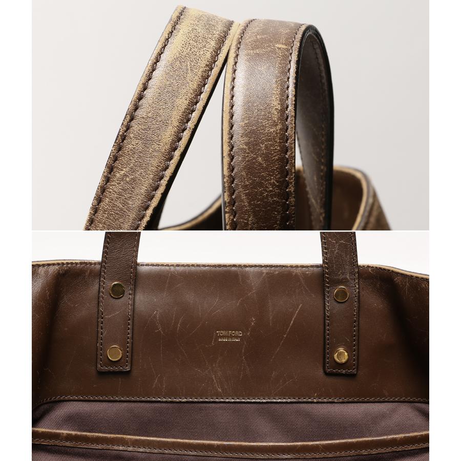 トムフォード トートバッグ スエード ブラウン メンズ TOM FORD 中古