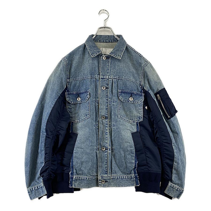 sacai SCM-053 デニムジャケット サイズ4 Sacai Denim x Nylon Twill Jacket SCM-053