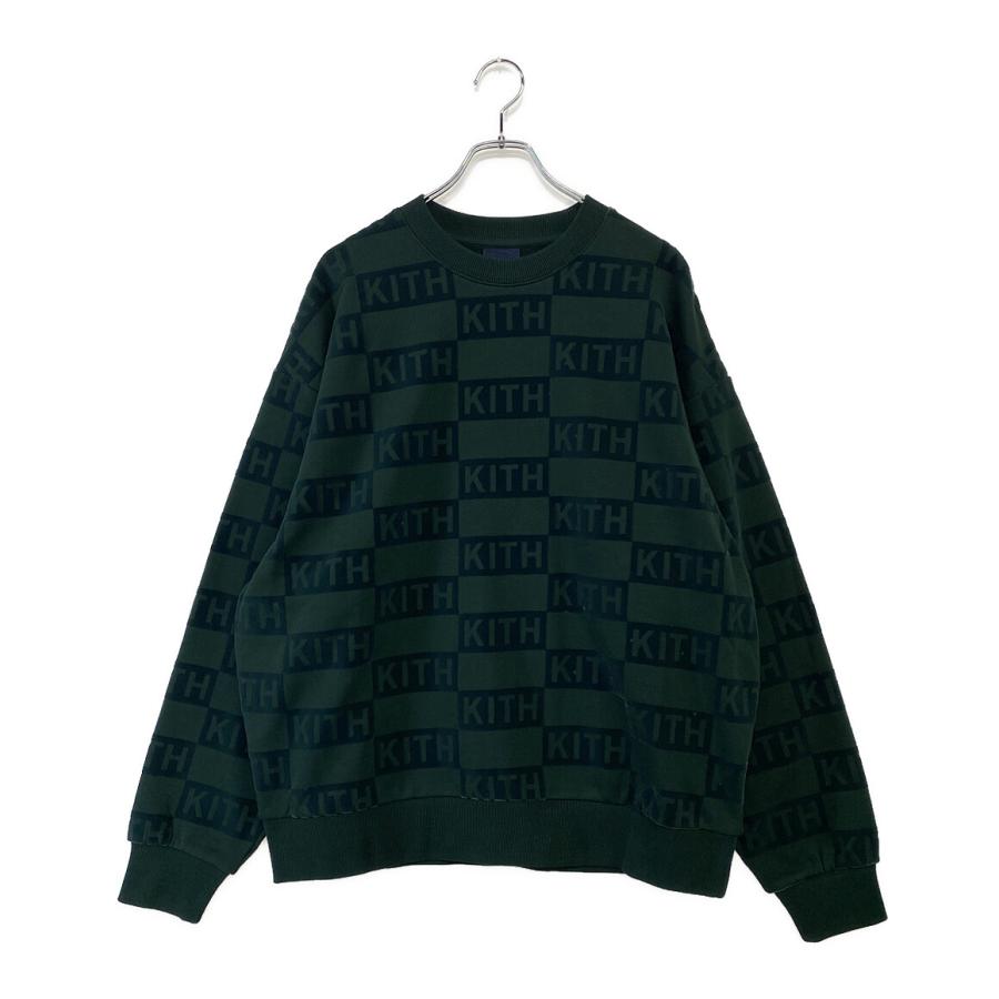 キス スウェット フロックド モノグラム メンズ SIZE L KITH 中古 