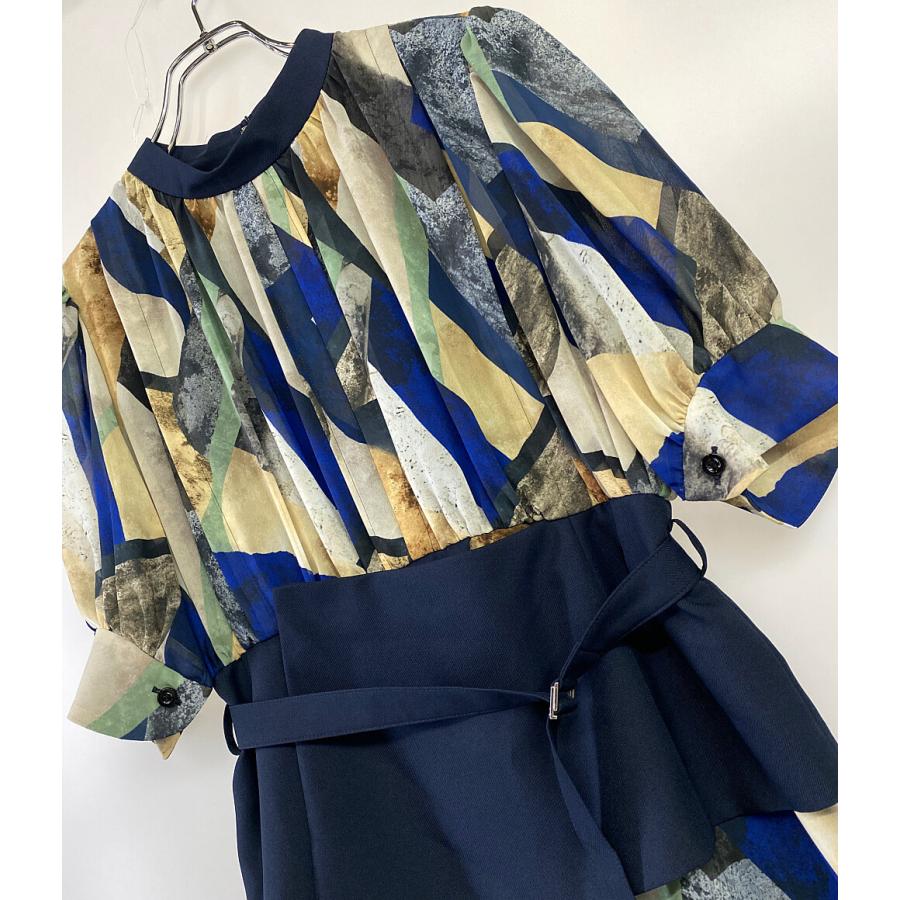 アーチスカルプチャープリントワンピース/サイズ2 ユナイテッドトウキョウ アーチスカルプチャープリント