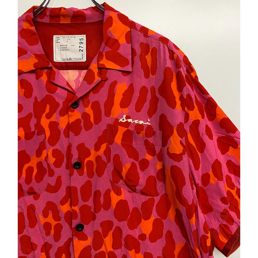 サカイ 半袖シャツ Leopard Print Bowling Shirt 22-02795M