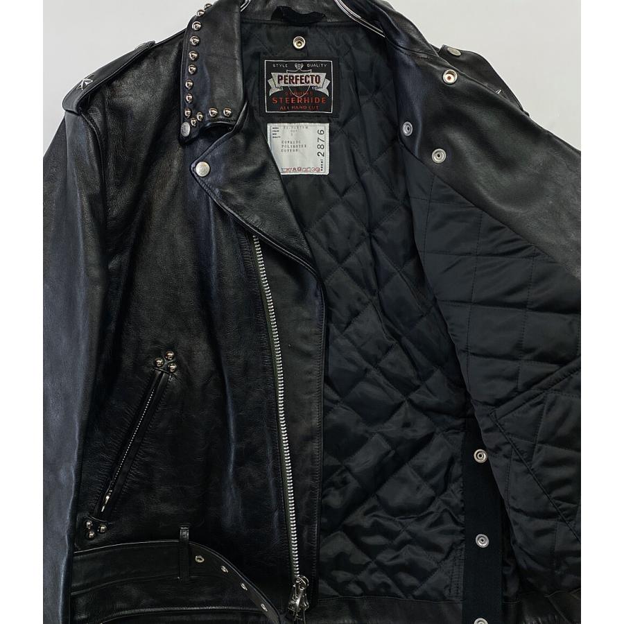 定価25万　sacai ライダースジャケット サイズ2 黒 カウハイド サカイ ライダースジャケット 22AW×SCHOTT メンズ SIZE 2 sacai