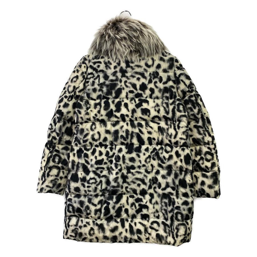 モンクレールガムルージュ ファーダウンコート レオパード柄