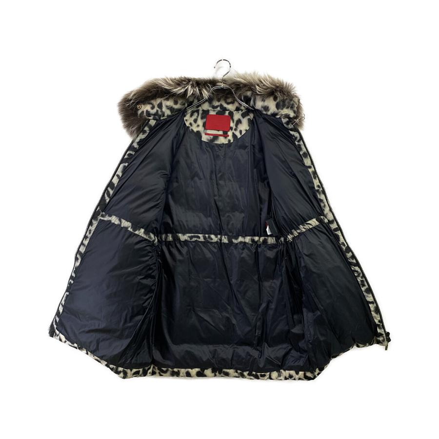 モンクレールガムルージュ ファーダウンコート レオパード柄