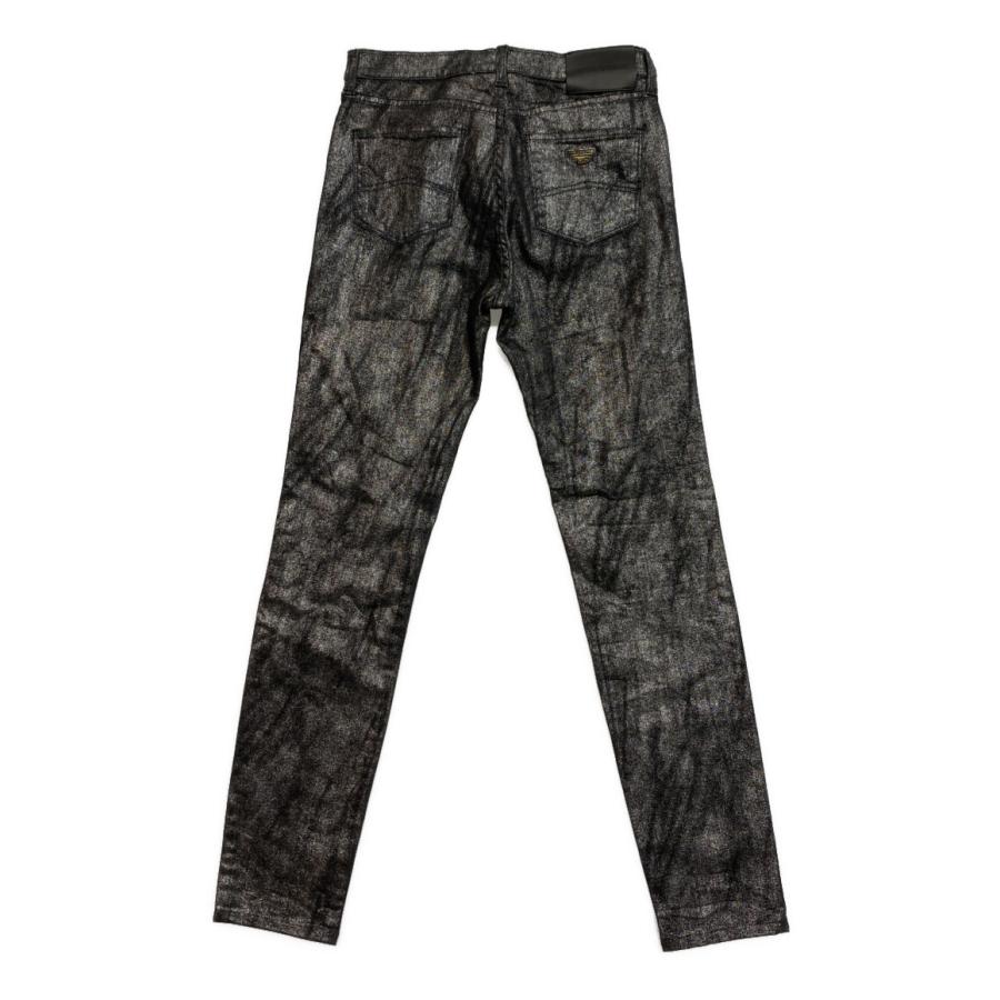 AIX ARMANI EXCHANGE コーティングスキニーデニムブラック ARMANI 
