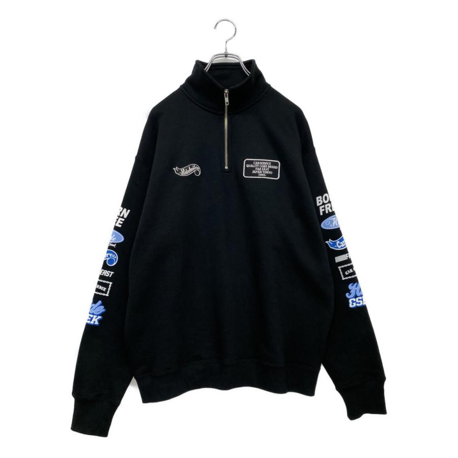 美品 ハイドアンドシーク カーサービス スウェット Half Zip Sweat