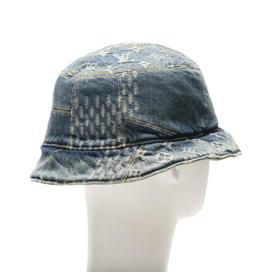 Louis Vuitton モノグラム　デニム　バケット　ハット　サイズ60￼ LOUIS VUITTON - 希少60サイズ ルイヴィトン ボネ・デニム LV MADE