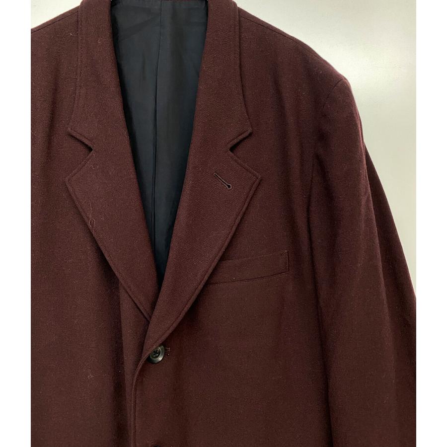 コート　ヨウジヤマモト ヨウジヤマモトプールオム ロングコート フラノエンジコート H0-J28