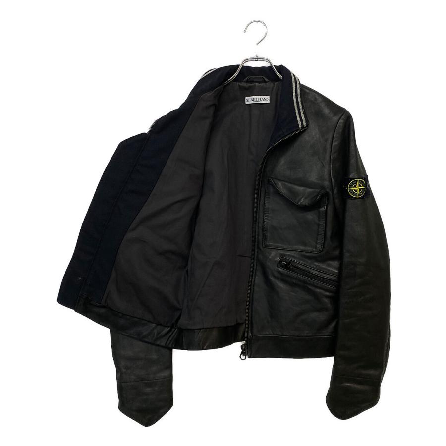 ストーンアイランド ワッペンレザージャケット 07AW メンズ SIZE M