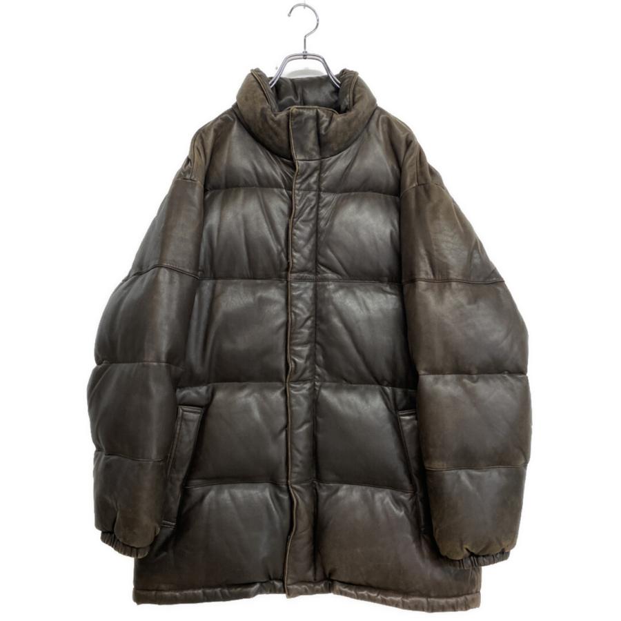 ステューシー ダウンジャケット オールレザーダウンジャケット メンズ