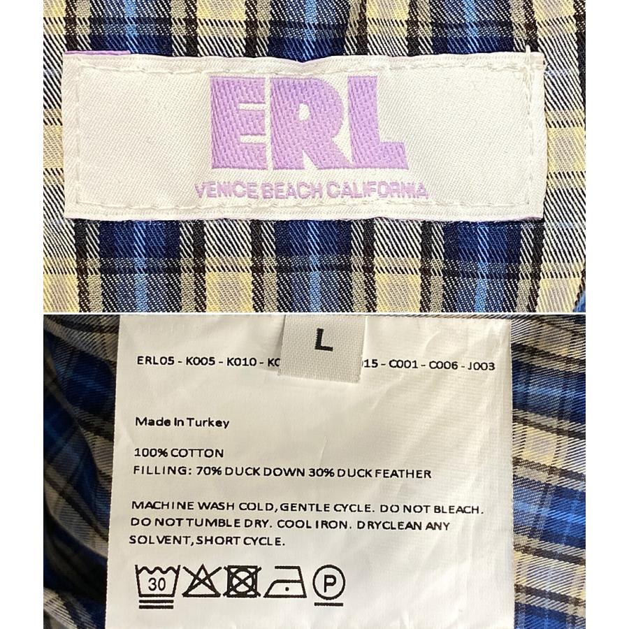 イーアールエル ダウンジャケット チェック 22aw メンズ SIZE L ERL