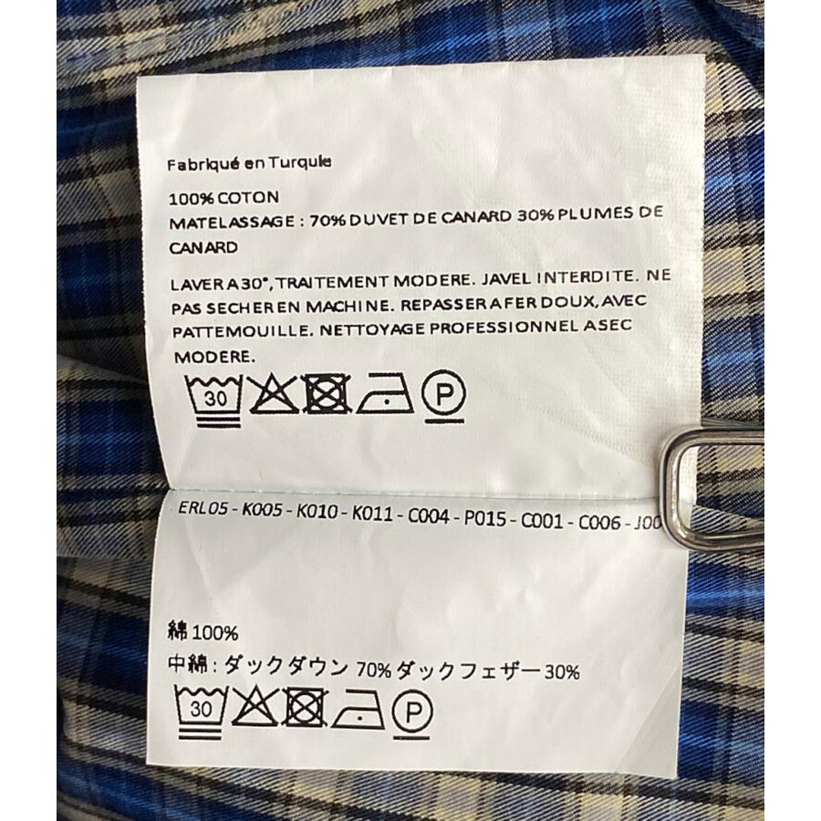 イーアールエル ダウンジャケット チェック 22aw メンズ SIZE L ERL