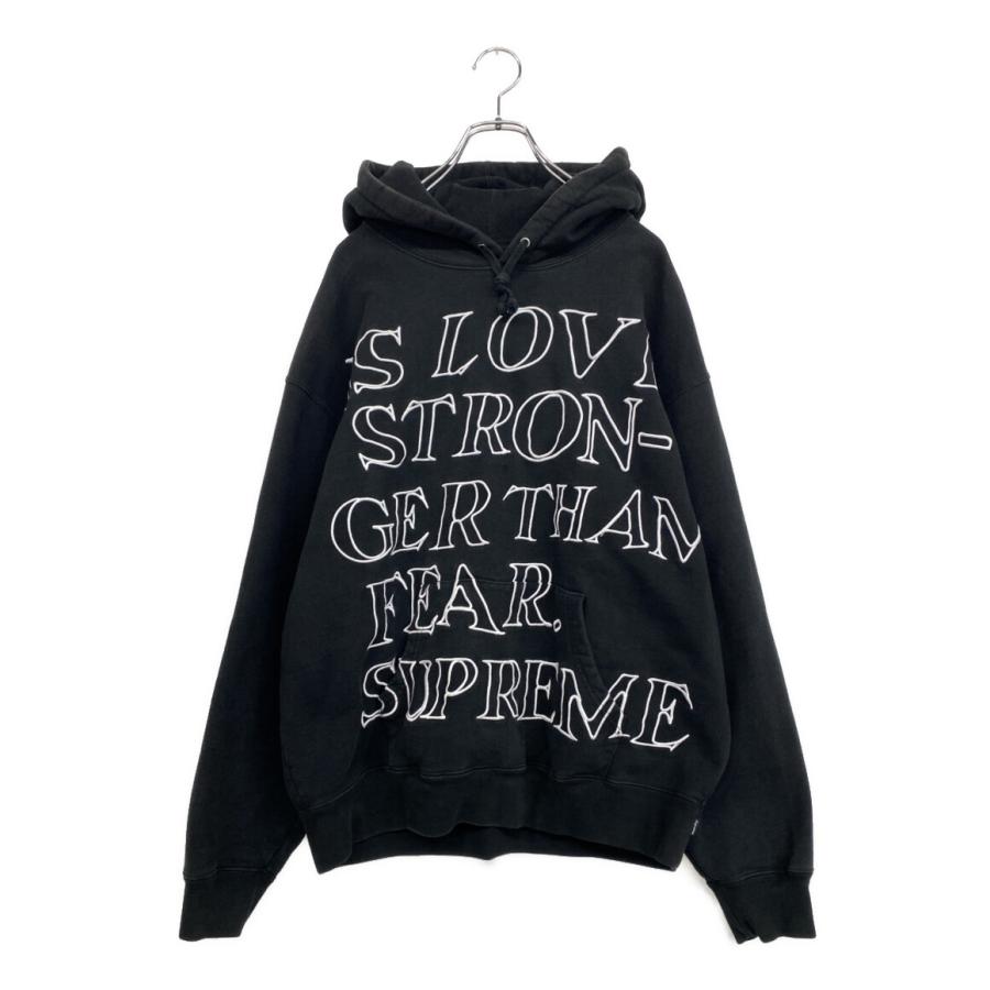 シュプリーム パーカー Stronger Than Fear Hooded Sweatshirt