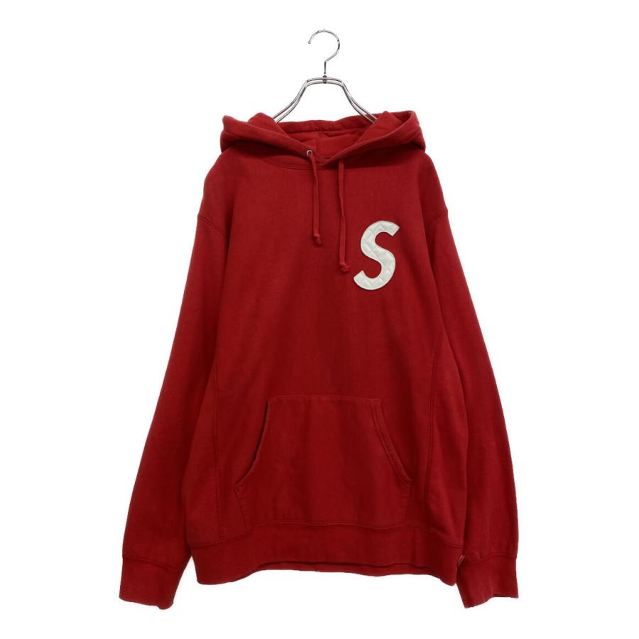 シュプリーム パーカー キルトレザー S LOGO HOODED SWEAT SHIRT
