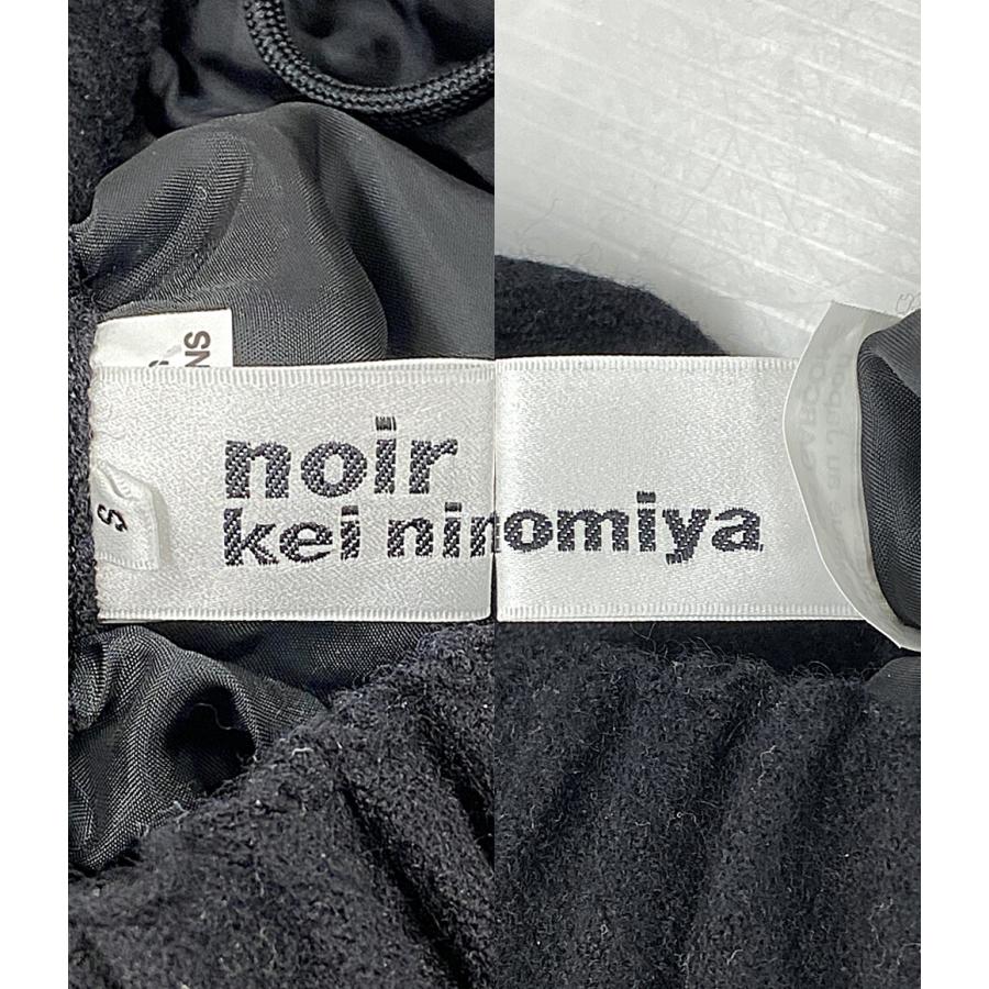 noir kei ninomiyaノワール フリル スカート Sブラック noir kei ninomiya ウールオックス×ナイロンチュールスカート