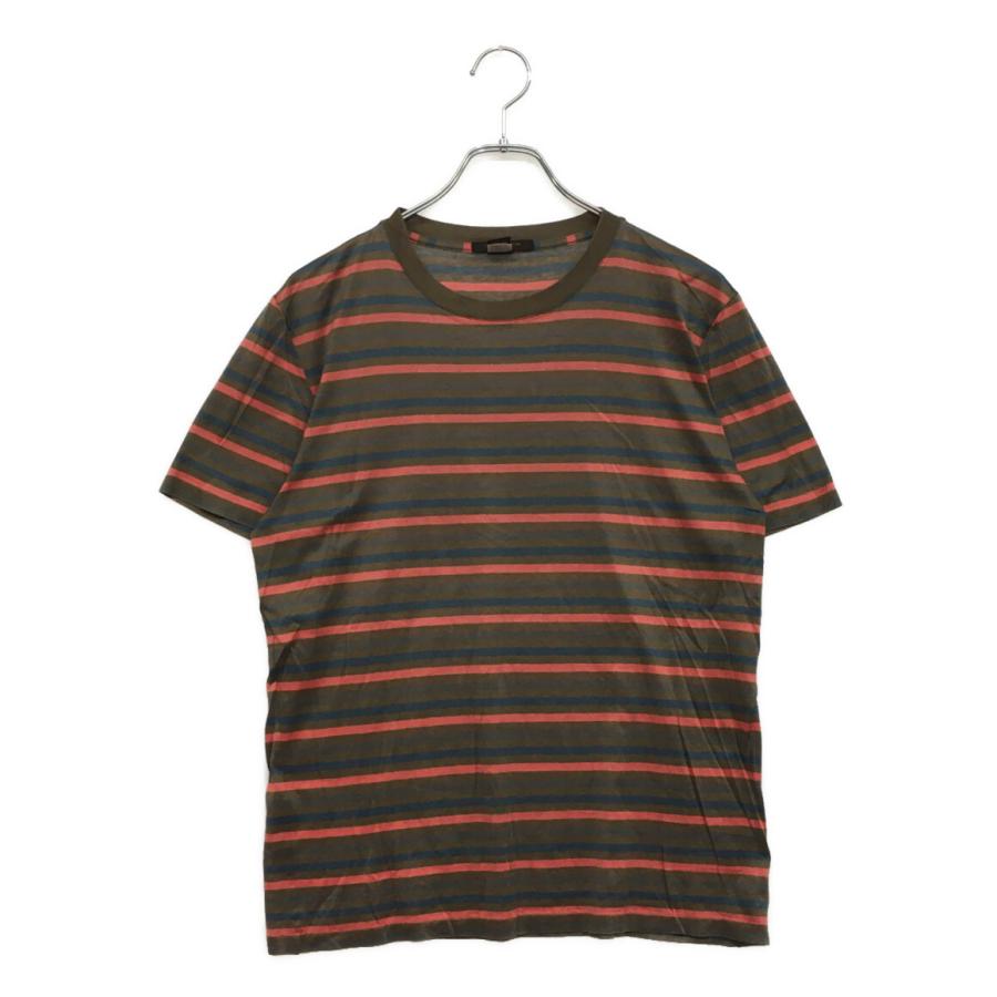 VUITTON メンズ　Tシャツ　半袖　ボーダー　黒 ルイ・ヴィトン ボーダー半袖Tシャツ メンズ SIZE S LOUIS