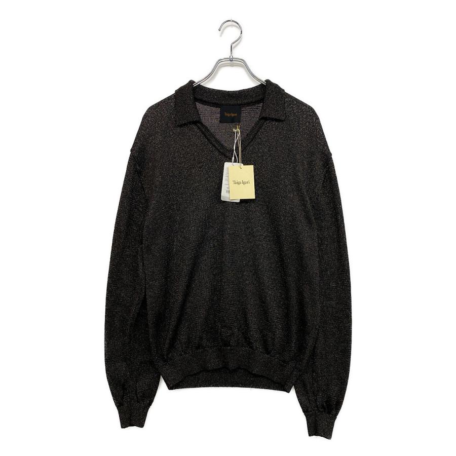 【新品未使用】NKNIT ンニット mesh rib v-neck knit Blocking V-neck mesh knit ブロッキングVネックメッシュニット