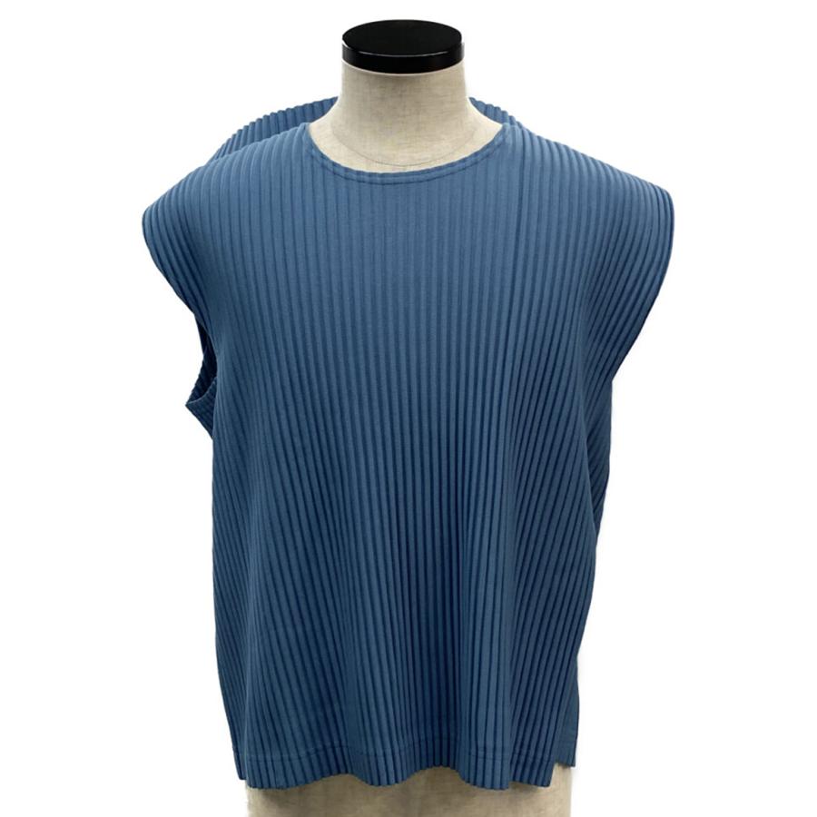 美品 オム プリッセ イッセイミヤケ ノースリーブカットソー RECTANGLE