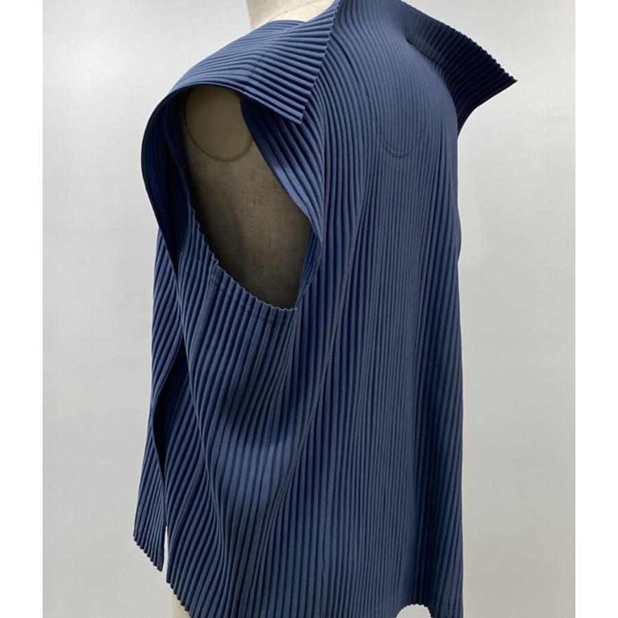 美品 オム プリッセ イッセイミヤケ ノースリーブカットソー RECTANGLE