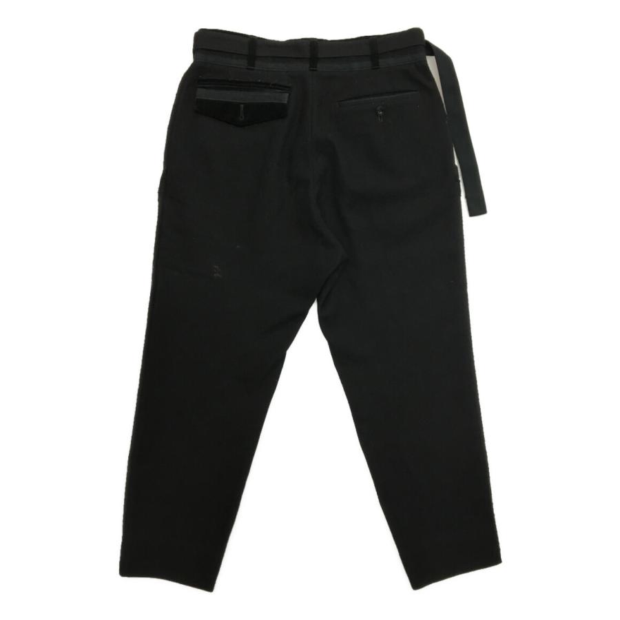 新品 サカイ sacai 2023AW メルトンパンツ 0 ブラック 新品 サカイ sacai 2023AW メルトンパンツ 0 ブラック