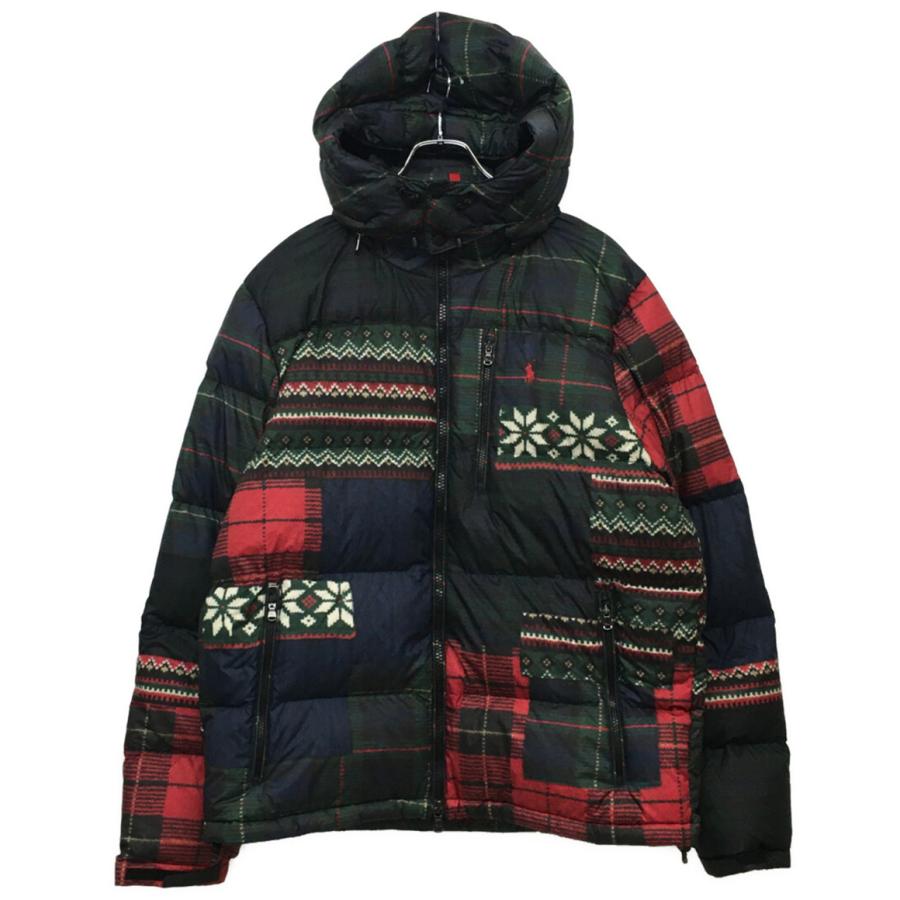 美品 ポロ・ラルフローレン ダウンジャケット パッチワーク 24AW