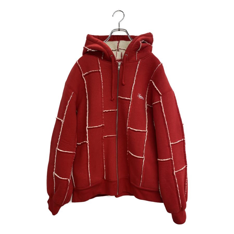 試着のみ！Supremeシュプリーム フェイクシアリング フーディージャケットM シュプリーム パーカー フェイクシアリングジップフーディー
