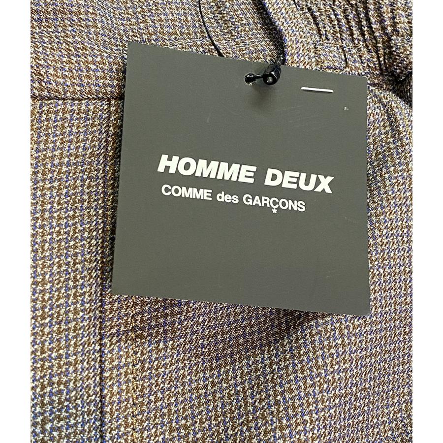 美品 コムデギャルソン オムドゥ ポリエステルチェックイージーパンツ