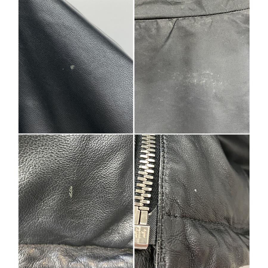 プラダブルゾン　ナイロンレザー PRADA リバーシブル ブルゾン レザージャケット ナイロン