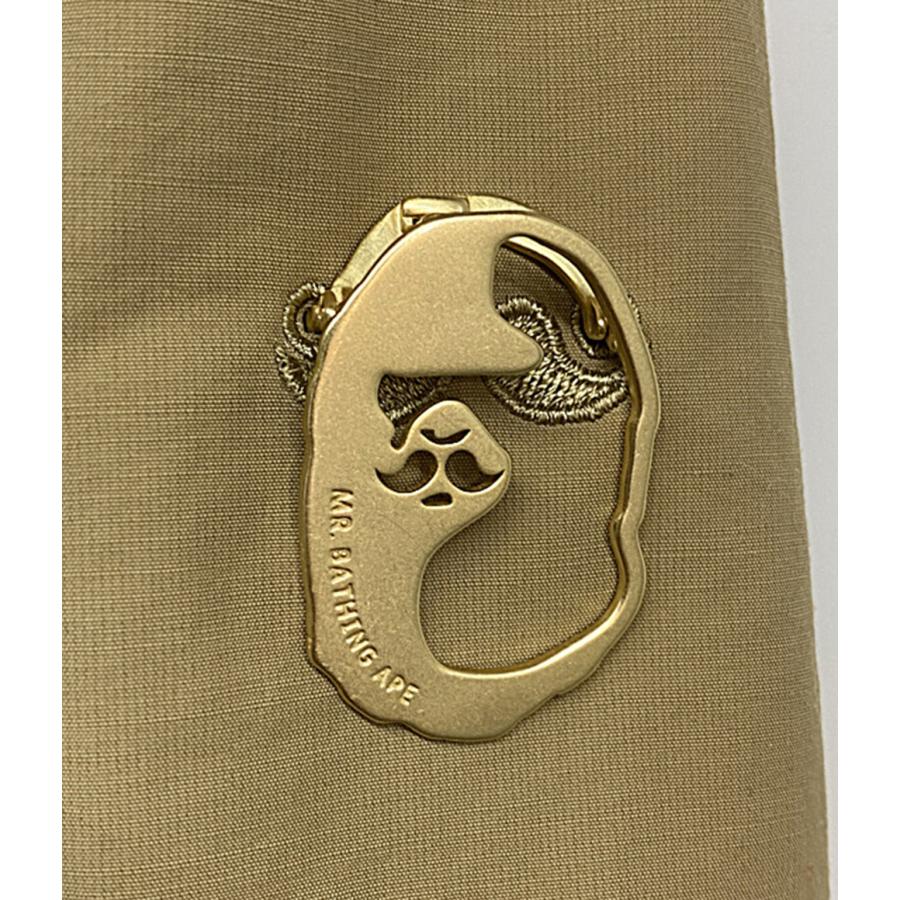 アベイシングエイプ 裏地チェックステンカラーコート メンズ