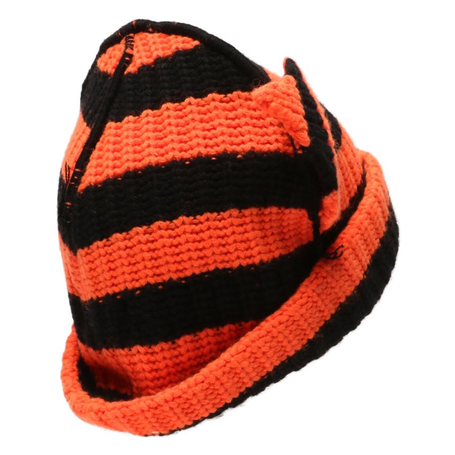 美品 チャールズ・ジェフリー・ラバーボーイ ニット帽 ボーダー耳付き