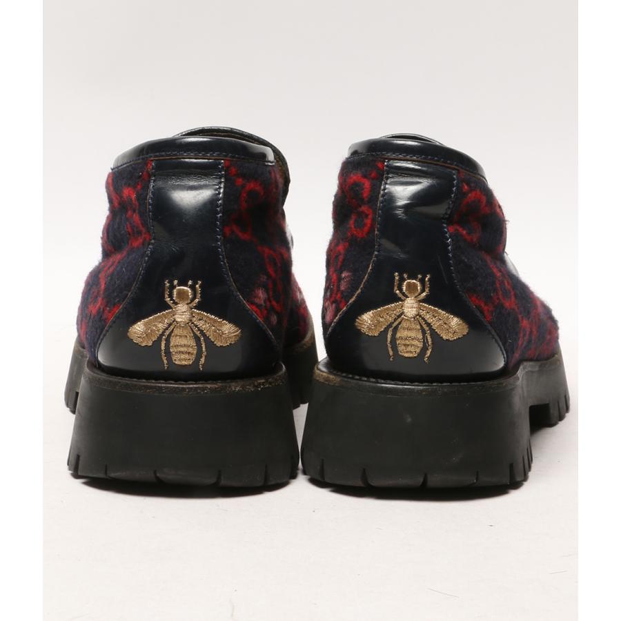 グッチ ホースビットローファー GG柄 メンズ SIZE 8 GUCCI 中古