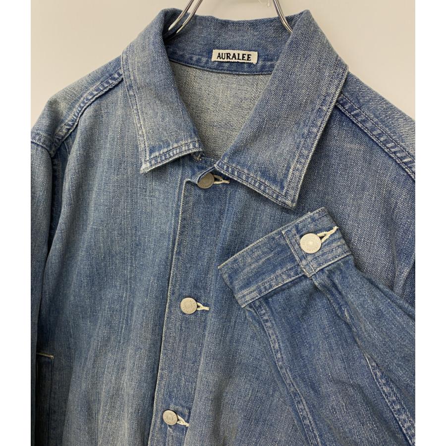 オーラリー デニムジャケット Selvedge Faded Light Denim A25SB01DE