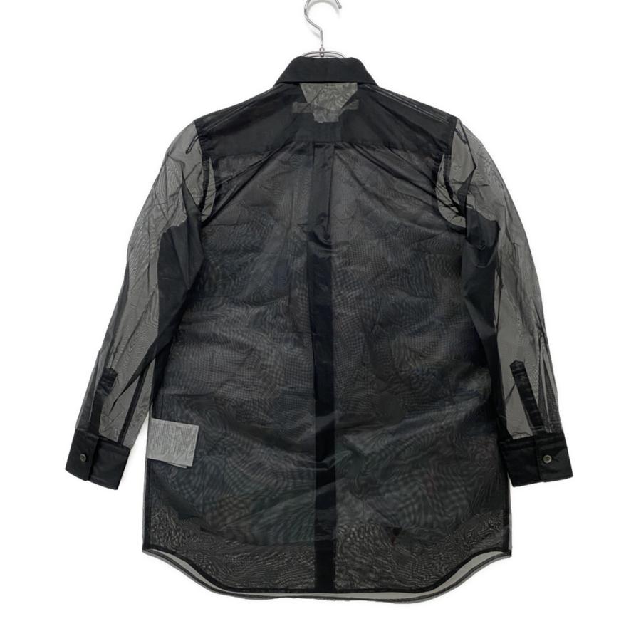 美品 コムデギャルソン チュールレイヤードプリント長袖シャツ 25SS GO