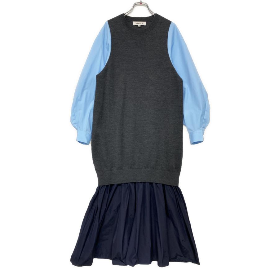 エンフォルド 長袖ワンピース ベストレイヤードドレス レディース SIZE