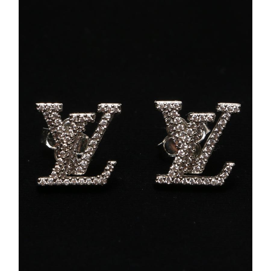 ルイヴィトン ロゴ ピアス 00608 シルバー レディース LOUIS VUITTON