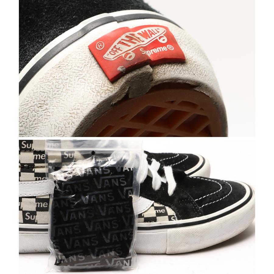 シュプリーム ヴァンズ スニーカー sk8-hi チェッカーフラッグ メンズ