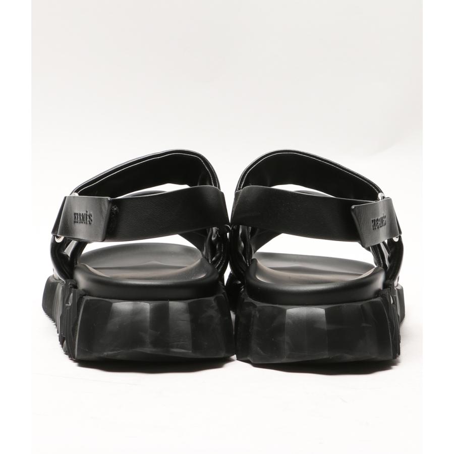 美品HERMES エルメスメンズサンダルエレクトリック黒44 エルメス エレクトリックサンダル ブラック メンズ SIZE - HERMES 中古