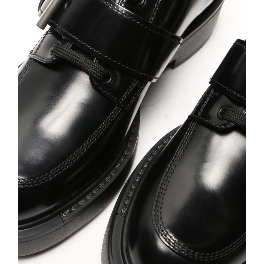 PRADA（プラダ） 美品 ローファー 1E590N ベルトデザインレザー