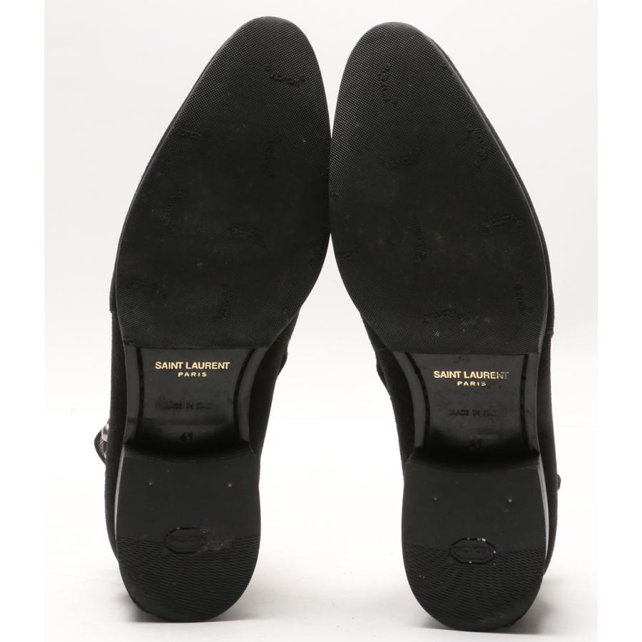 Saint laurent paris ブーツ　サンローラン エディ期 希少 サンローランパリ ヒールブーツ コンチョ チェーン エディ期 15SS