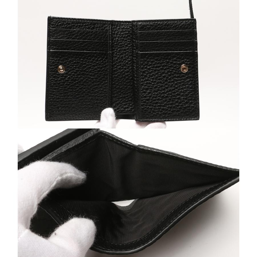 GUCCI（グッチ） 美品 二つ折り財布 GGエンブレム ブラック メンズ