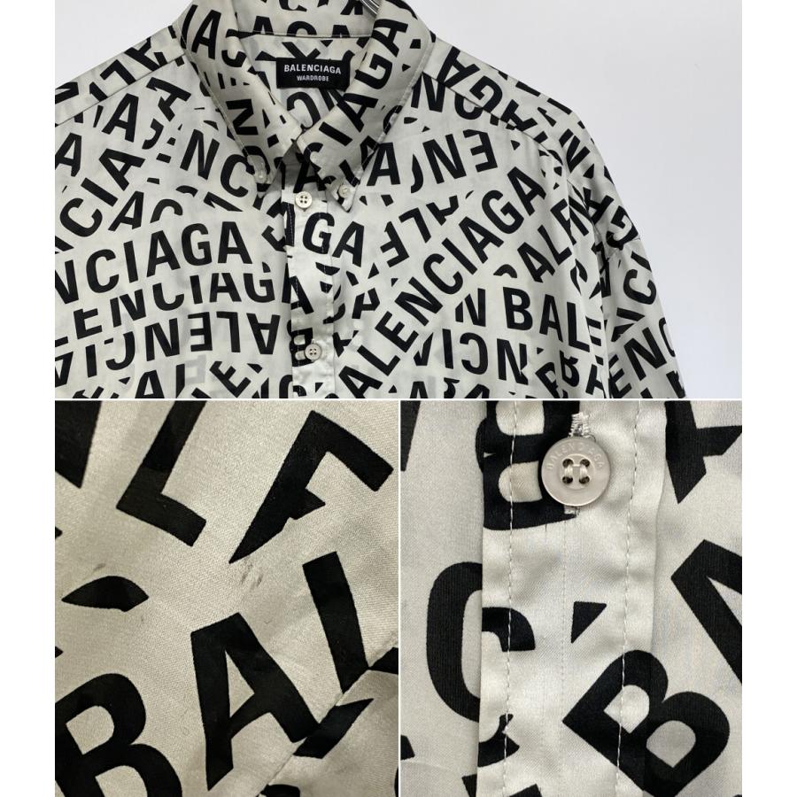 BALENCIAGA（バレンシアガ） 長袖シャツ ロゴグラム グレー 22SS