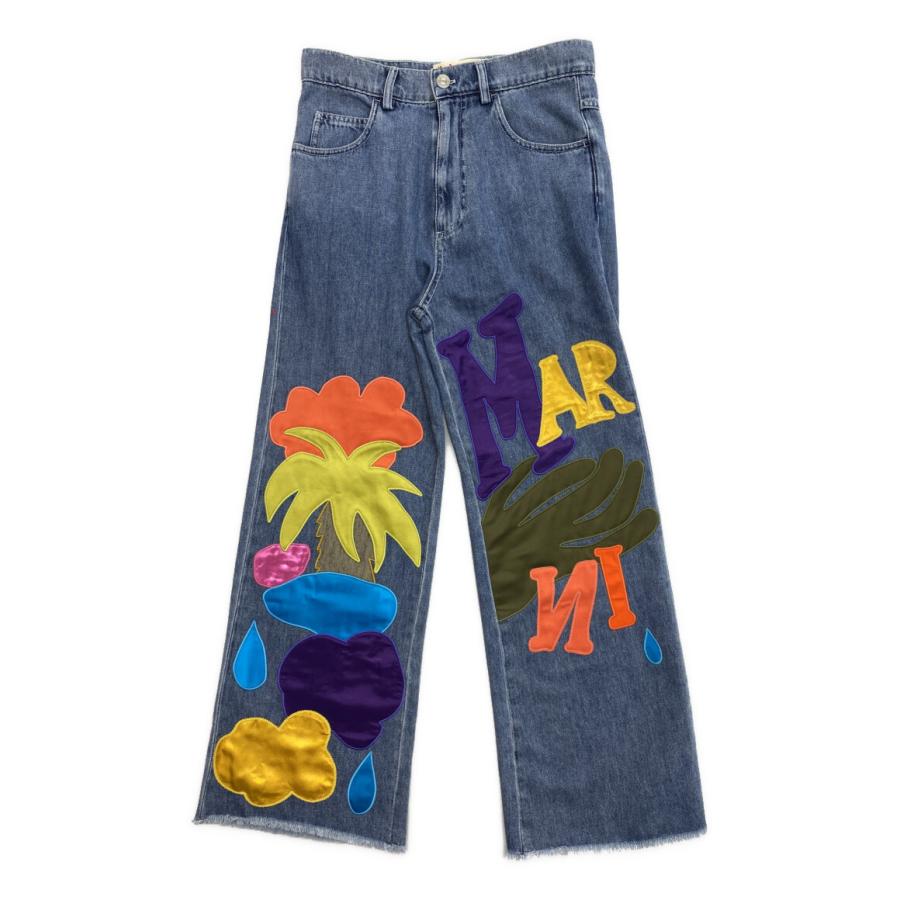 MARNI（マルニ） ノーバカンシーイン アップリケワイドレッグデニム