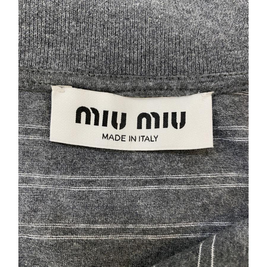 ミュウ 長袖ポロシャツ ボーダー BOX LOGO POLO 24SS メンズ SIZE M
