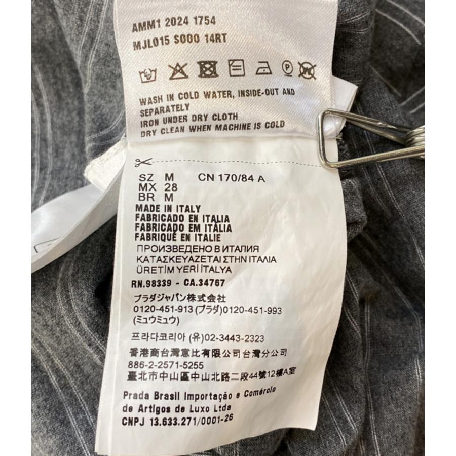 ミュウ 長袖ポロシャツ ボーダー BOX LOGO POLO 24SS メンズ SIZE M