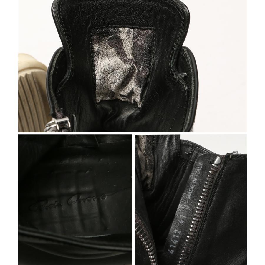 リックオウエンス RAMONES ラモーンズレザーハイカットスニーカー